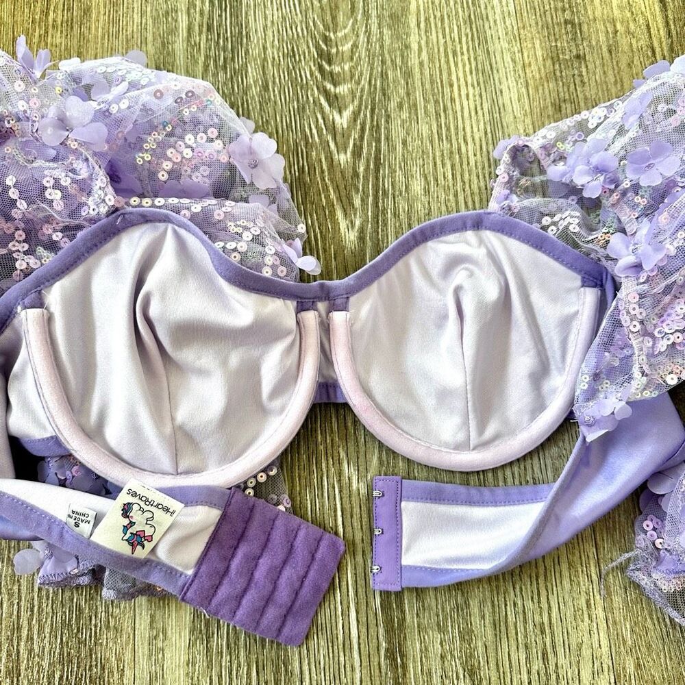 IHeartRaves purple genie dust sequin top - Picture 5 of 10